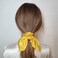 Sufermoe Hair Scrunchies, 6 Pcs Satin Hair Ties with Big Hair Bows, Yellow, Hair Accessories for Women and Girls