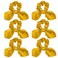 Sufermoe Hair Scrunchies, 6 Pcs Satin Hair Ties with Big Hair Bows, Yellow, Hair Accessories for Women and Girls