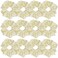 12 Pcs Satin Silk Scrunchies Soft Hair Ties Fashion Hair Bands Bow Ropes Elastic Bracelet Ponytail Holders Hair Accessories for Women and Girls (4.5 Inch, Light Yellow)