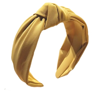 Etercycle Headband for Women, Knotted Wide Headband, Yoga Hair Band Fashion Elastic Hair Accessories for Women (Yellow)