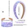 Purple Beads Wide Headbands Padded Hairbands Gorgeous Embellished Hair Hoop with Beaded Hair Ties Summer Head Bands for Women