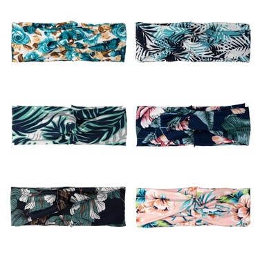 Headbands for Women 6 Pack,Wear for Yoga,Working Out,Travel or Running,Flower,Disgner,Bandana elastic for Women Headbands,Cute Hair Accessories For Girls,Fashion Headwraps trendy non slip