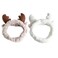 Deer Antler Spa Headband for Women Girls Washing Face Headbands Make Up Heads Bands for Women Soft Coral Fleece Stretchy Hair Bands for Skin Care Christmas Elk Headband Gift