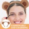 Ipetboom 4pcs Bear Ear Headband Cute Ears Hairband Bear Ears Headband for Girl Spa Headbands for Washing Face Bear Headband Cosplay Ears Headband Bear Ears Headband for Cosplay Brown Fabric