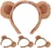 Ipetboom 4pcs Bear Ear Headband Cute Ears Hairband Bear Ears Headband for Girl Spa Headbands for Washing Face Bear Headband Cosplay Ears Headband Bear Ears Headband for Cosplay Brown Fabric
