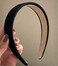 TERSE Black Headbands for Women Non Slip 1 Inch Wide Fashion Headband Dressy Elastic Hard Black Head Band for Women's Hair Solid Plain Hairband DIY Holiday Costume Hair Accessories for Girls