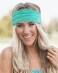 Gangel Solid Color Headbands Wide Turban Head Wraps Knotted Hair Scarfs Running Yoga Fabric Hair Accessories for Women (Pack of 4) (C)