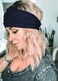 Gangel Solid Color Headbands Wide Turban Head Wraps Knotted Hair Scarfs Running Yoga Fabric Hair Accessories for Women (Pack of 4) (C)