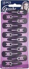 Goody WoMens Classics Contour Clips, Black, 12 Count