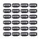 YANTAISIYU 24 pcs/lot 32mm 9-teeth Metal Wig Clips with Rubber Stopper, Invisible Hairpiece Wig Accessories Clips (Black)