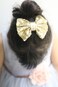Missgrace Hot Gold Hair Bow.Hair Bows, Hair Clips,Girls Hair Bows.Hair Bows