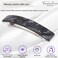 French Amie Oblong Handmade 3.5" Celluloid Hair Barrette Clip Women Hair Accessories, Made in France (Black Finish)