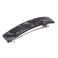 French Amie Oblong Handmade 3.5" Celluloid Hair Barrette Clip Women Hair Accessories, Made in France (Black Finish)