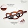 Parcelona French Triple Ringed 3.5" Celluloid Hair Slider Pin Thru Holder Barrette Non Slip Ponytail Women Hair Accessories Barrette with Stick for Girls, Made in France (Tortoise Shell)