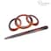 Parcelona French Triple Ringed 3.5" Celluloid Hair Slider Pin Thru Holder Barrette Non Slip Ponytail Women Hair Accessories Barrette with Stick for Girls, Made in France (Tortoise Shell)