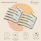 Parcelona French Crab Interlocking Medium 2 1/4" Celluloid No Slip Ponytail Updo Clips Flexible Sturdy Hold Hair Clips Side Comb for Women and Girls (Clear)