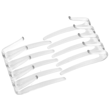 Parcelona French Crab Interlocking Medium 2 1/4" Celluloid No Slip Ponytail Updo Clips Flexible Sturdy Hold Hair Clips Side Comb for Women and Girls (Clear)