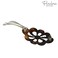 Parcelona French Wide Flower 4" Medium Tortoise Shell Celluloid Hair Barrette Clips Non Slip Women Hair Accessories, Made in France