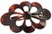 Parcelona French Wide Flower 4" Medium Tortoise Shell Celluloid Hair Barrette Clips Non Slip Women Hair Accessories, Made in France