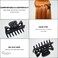 Parcelona French Classic Very Small 1 1/2" Claw Clips with Tight Spring Set of 2 Girls Hair Jaw Claw Clips Durable Styling Women Hair Accessories, Made in France (Solid Black)