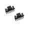 Parcelona French Classic Very Small 1 1/2" Claw Clips with Tight Spring Set of 2 Girls Hair Jaw Claw Clips Durable Styling Women Hair Accessories, Made in France (Solid Black)