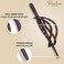 Parcelona French Twist Tortoise Shell Brown Chignon Ponytail Holder Hair Slider Pin Thru Hair Barrette with Stick For Women and Girls