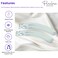 Parcelona French Small 3 &frac34;&rdquo; Celluloid Set of 2 French Banana Hair Clip Flexible Ponytail Holder Fashion Durable Styling Paris Hair Accessories for Women, Made in France (Clear)