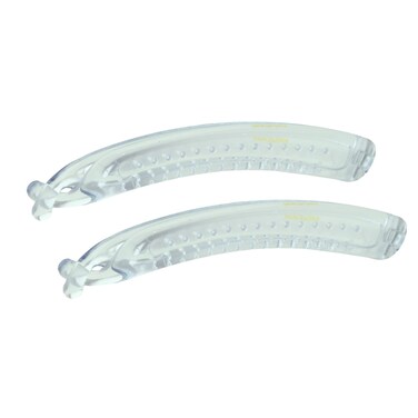 Parcelona French Small 3 &frac34;&rdquo; Celluloid Set of 2 French Banana Hair Clip Flexible Ponytail Holder Fashion Durable Styling Paris Hair Accessories for Women, Made in France (Clear)