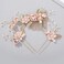 NUOBESTY Wedding Hair Comb 4 Pcs Rhinestones Crystal Floral Bridal Hair Clips Hair Pin Hair Jewelry for Wedding Dress Accessories (Pink)