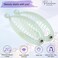 Parcelona French Effortless Mini Set of 2 Celluloid Banana Hair Clips for Thick and Curly Hair, Made in France (Clear)