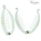 Parcelona French Effortless Mini Set of 2 Celluloid Banana Hair Clips for Thick and Curly Hair, Made in France (Clear)