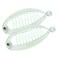 Parcelona French Effortless Mini Set of 2 Celluloid Banana Hair Clips for Thick and Curly Hair, Made in France (Clear)