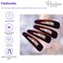 Parcelona French Mini Set of 4 Small Celluloid Acetate Snap Hair Clips No Slip Fashion Durable Styling Women Hair Accessories Girls Snap Hair Barrette, Made in France (Tortoise Shell Brown)