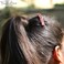 French Amie Small 2 1/4 inch Celluloid Handmade Hair Barrette No Slip Grip Durable Styling Women Hair Accessories Hair Clip for Girls, Made in France(Purple Touch)