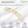 French Amie Elongated Curve Cream Ivory Handmade 4 inch Celluloid Acetate Banana Hair Clip for Ponytail Women Hair Accessories, Made in France