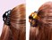 Medium Hair Claw Clips for Women Fine Hair Plastic Claw Clamps Clips in Set (Arc-Black+Brownish Red-M)