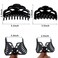 Black Hair Clips for Women Large and Medium Size Butterfly Hair Claw Clips Non-Slip Hair Styling Accessories 2pcs in Set(Arc-Black)