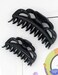 Black Hair Clips for Women Large and Medium Size Butterfly Hair Claw Clips Non-Slip Hair Styling Accessories 2pcs in Set(Arc-Black)