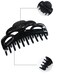 Black Hair Clips for Women Large and Medium Size Butterfly Hair Claw Clips Non-Slip Hair Styling Accessories 2pcs in Set(Arc-Black)