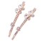 Ruihfas 1 Pair Fashion Women Girls Crystal Rhinestone Hairpins Double Butterfly Design Hair Pins Clips Barrettes Headdress (White)