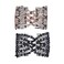 LOVEF 2Pcs Glass Bead Magic Hair Comb Elastic Double Insert Clips Chic Stretch Hair Head Comb Random