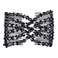 LOVEF 2Pcs Glass Bead Magic Hair Comb Elastic Double Insert Clips Chic Stretch Hair Head Comb Random