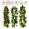 9 Pcs Hawaiian Leis Plumeria Hair Clips Hawaii Luau Tropical Flower Leaf Wreath Hairclip Women Floral Barrettes Hair Pins Headpiece Garland Necklace Wedding Summer Beach Vacation Party Decorations