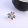 Ruihfas 4Pcs Fashion Crystal Leaf Style Mini Bangs Clips Small Rhinestone Hair Claws Hairpins for Women Girls 1.10&times;0.59 inch