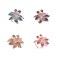 Ruihfas 4Pcs Fashion Crystal Leaf Style Mini Bangs Clips Small Rhinestone Hair Claws Hairpins for Women Girls 1.10&times;0.59 inch