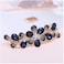 Ruihfas Women Girls Crystal Rhinestone Flower Pattern Hair Spring Clip Hairpin Sweet Hair Accessories (Dark Blue)