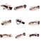 Ruihfas 9Pcs Women Girls Headwear Bling Rhinestone Crystal Hair Clip Alligator Duckbill Barrette Hairpin Hair Beak Concorde Clip Slide Assorted Patterns (Gold Tone)