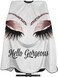 Barber Cape Hello Girl Gorgeous Glitters Eyelash Salon Apron Hair Cutting Cape Barbershop Kits For Women 55''X66''