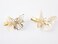 Yueton Pack of 2 Golden Butterfly Hair Clip Hair Accessories, Bride Headwear Hair Clips