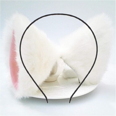 DALJIAFA Cat Ears Headband Hair Clips Fox Ears Hair Bands Barrettes Women Kitten Cat Headpiece Halloween Hair Accessories